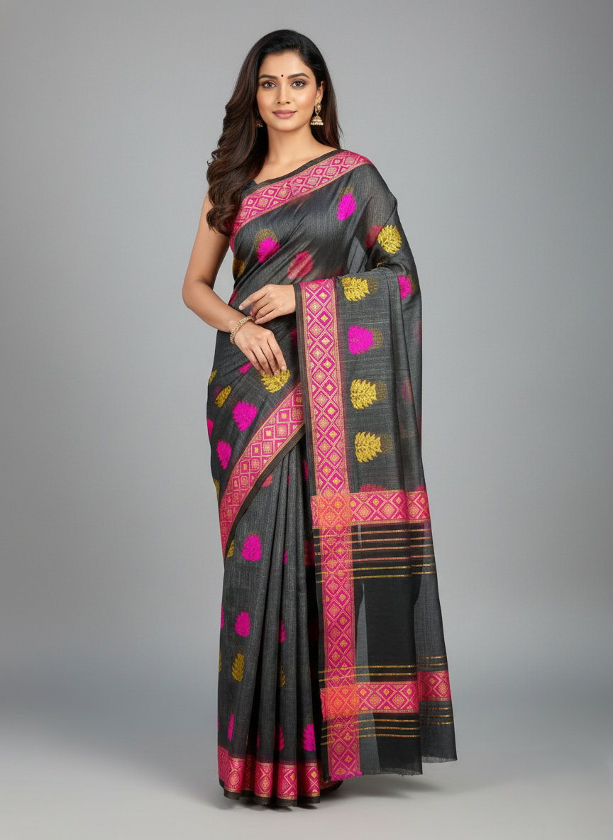 Silk Assam Handloom Nooni/kecha Paat Mekhela Sador